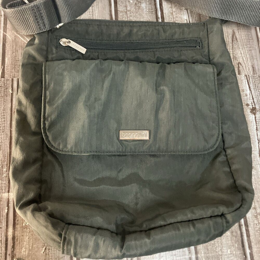Baggallini Dark Grey Crossbody Bag 11”